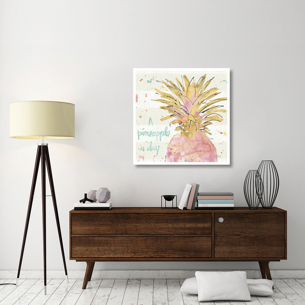 "Flamingo Fever V" Digital Paper Print by Anne Tavoletti, 38"x38"