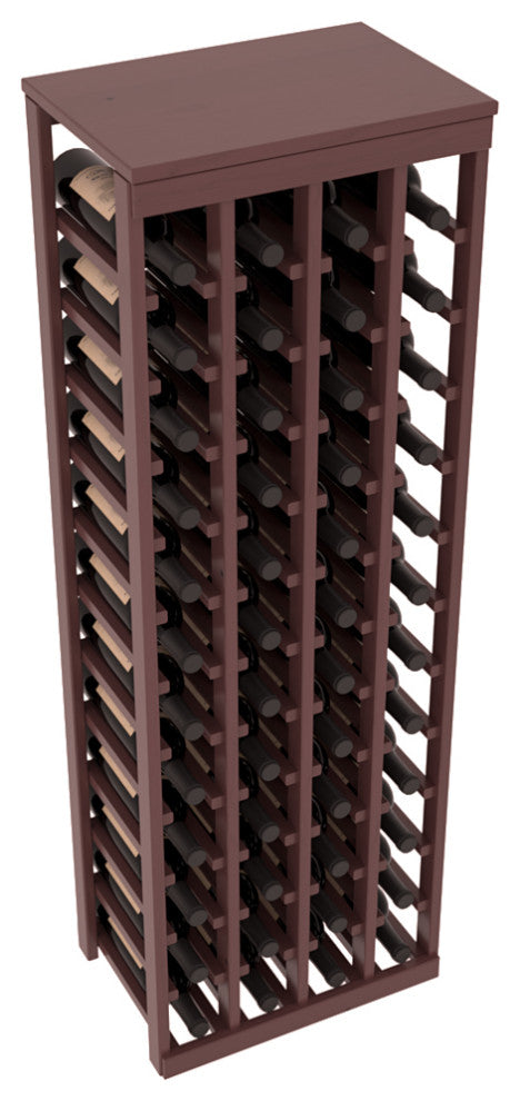 Pine 48-Bottle Kitchen Wine Rack, Walnut + Satin