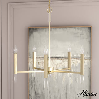 Hunter Sunjai Alturas Gold 5 Light Chandelier Light