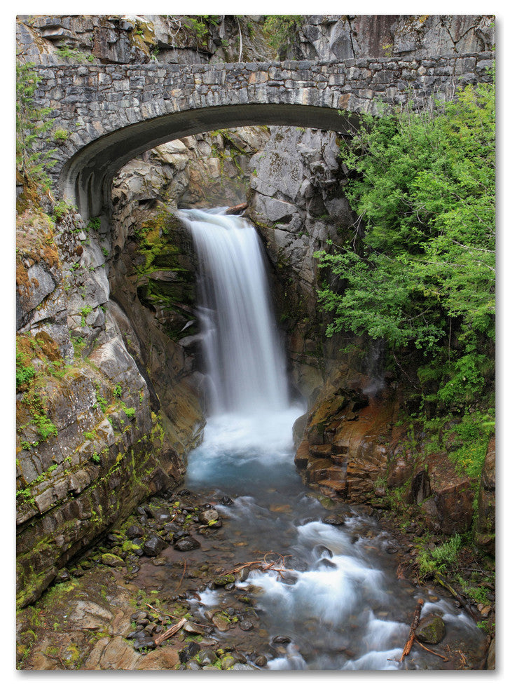 'Christine Falls Rainier' Canvas Art by Pierre Leclerc