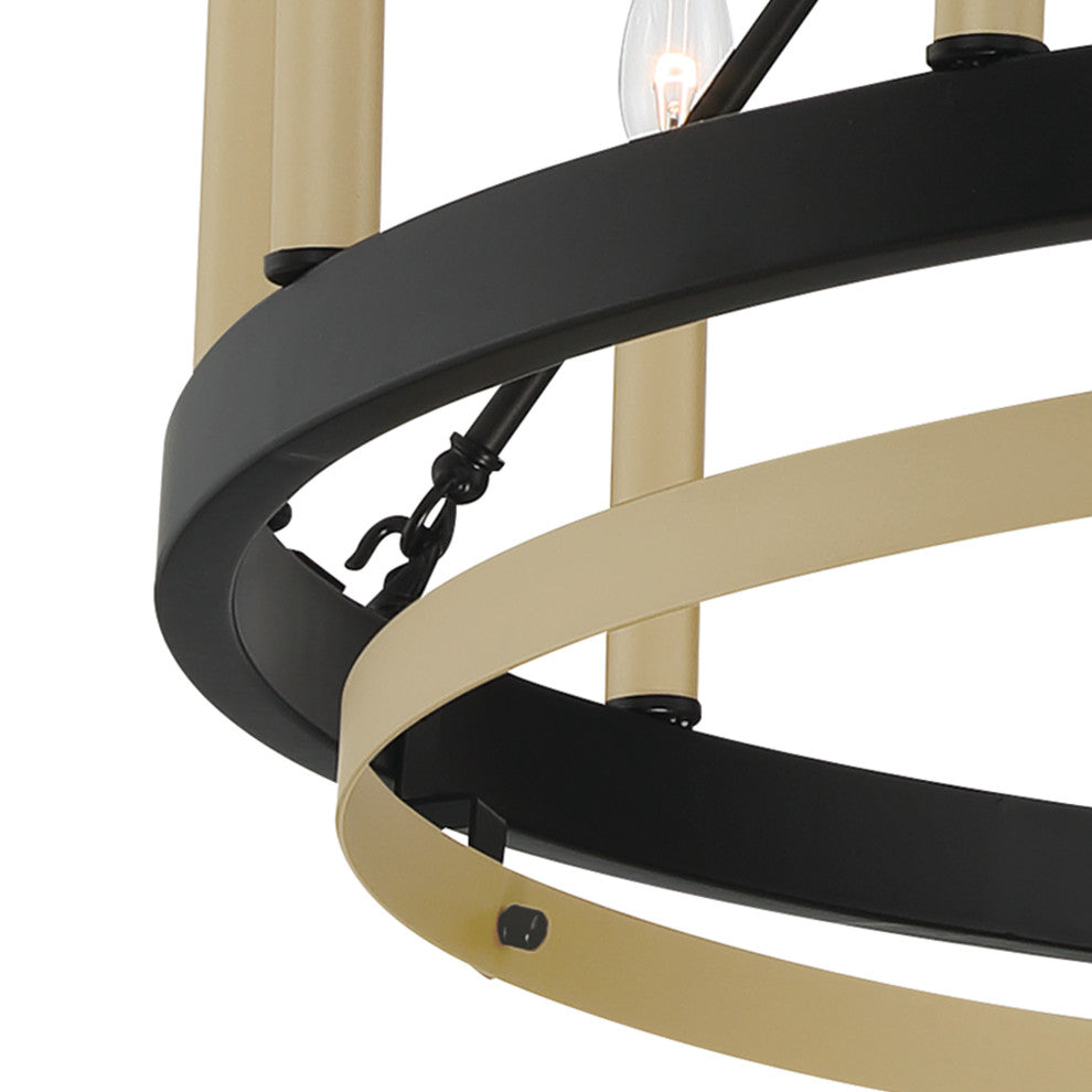 12 Light Candle Style Wagon Wheel Chandelier