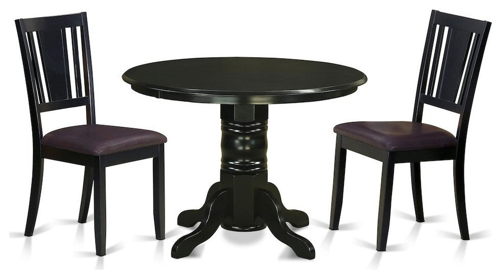 3 Pc Dinette Set -Dining Table And 2 Kitchen Chairs