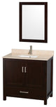 Wyndham WCS141436SESIVUNSM24 Espresso 36 Inch Single Bathroom Vanity