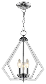 Prism 3-Light Mini Chandelier/Ceiling Mount, Polished Chrome