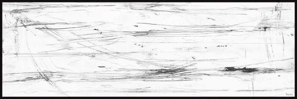 "Pointless Thoughts" Floater Framed Painting Print on Canvas, 45x15