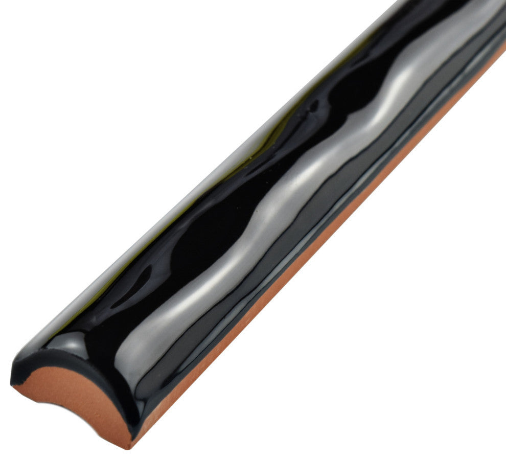 Rugosa Nero Ceramic Wall Trim
