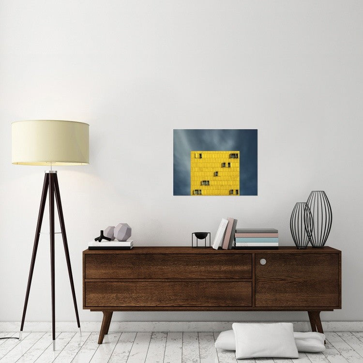 "Yellow And Blue" Stretched Canvas Giclee by Vladi Garcia, 28x22"