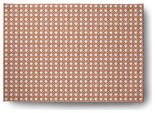 Rattan Geometric Rug, Nutmeg, 5'x7'