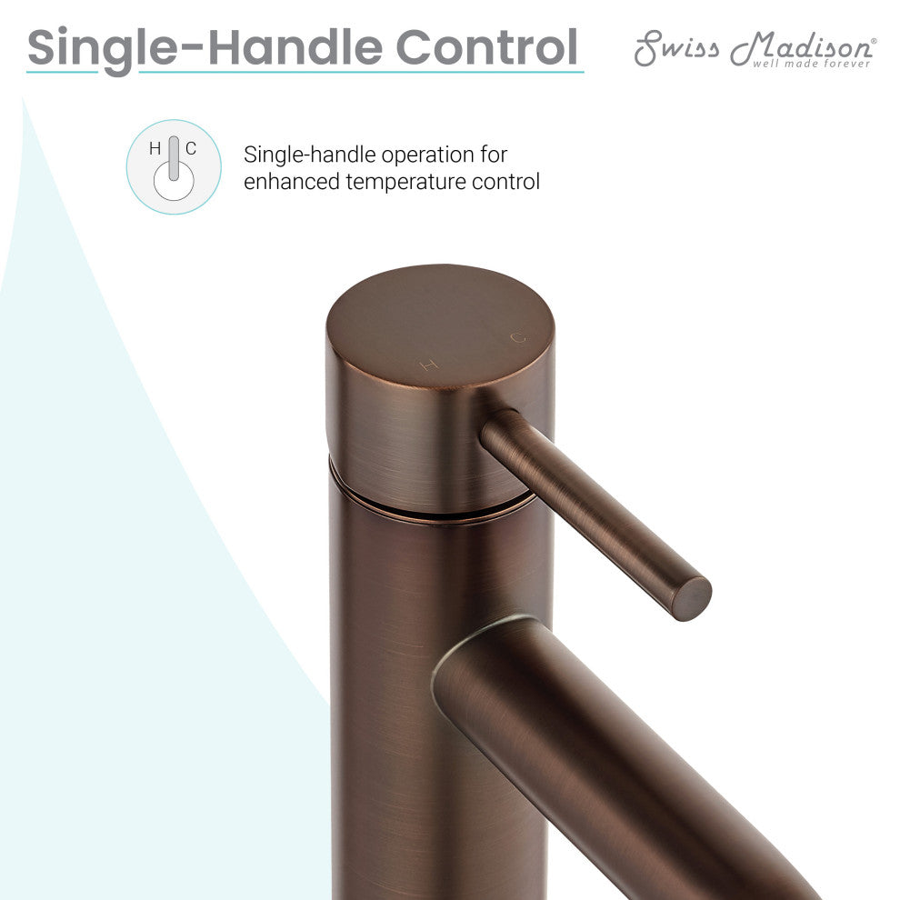 Ivy Single Hole Single Handle High Arc Bathroom Faucet, Oil Rubbed Bronze