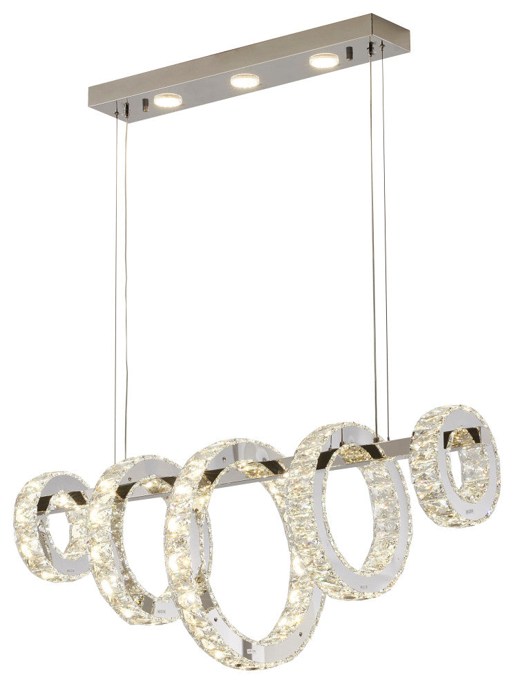 LED Crystal Ring Chandelier