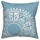 Blue Boho Circle 18x18 Indoor/Outdoor Pillow