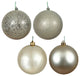 Vickerman N591238A 4.75" Champagne 4-Finish Ball Ornament Assortment