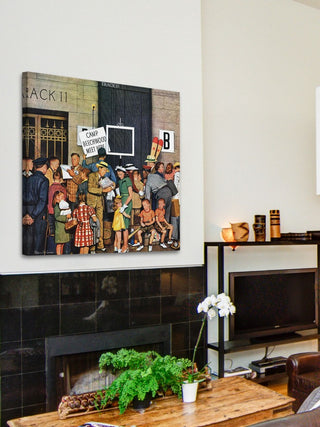 "Track 11" Painting Print on Canvas by Stevan Dohanos