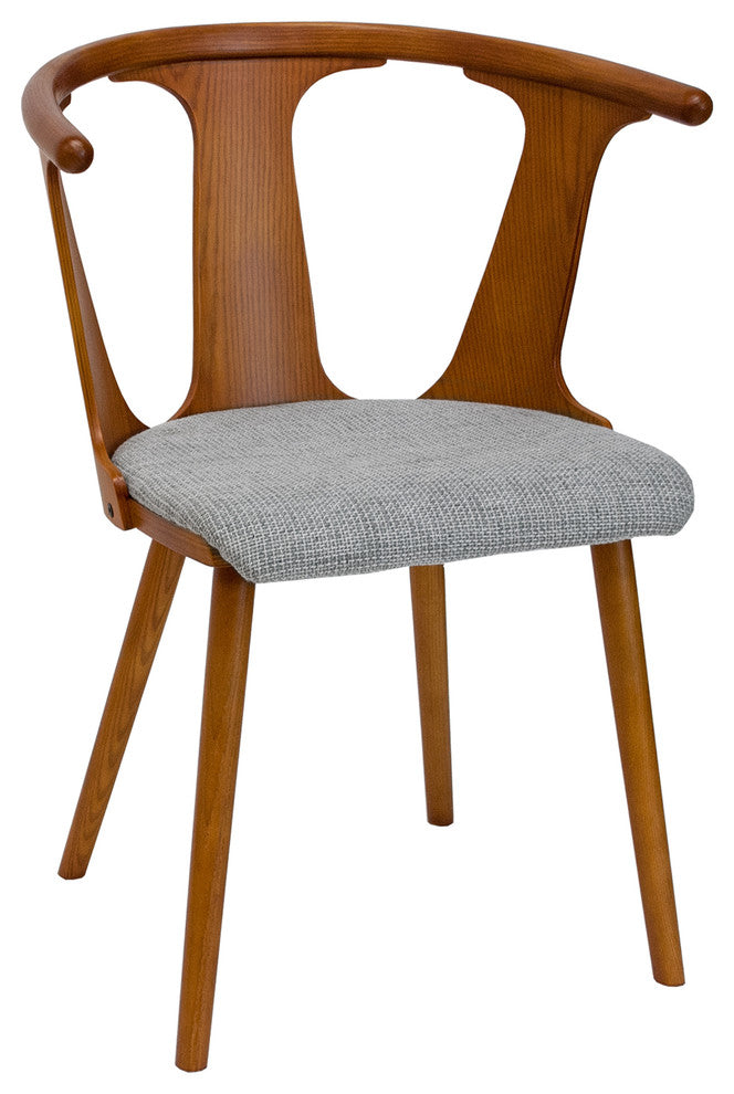Nathan Mid Century Wood Accent Arm Chair