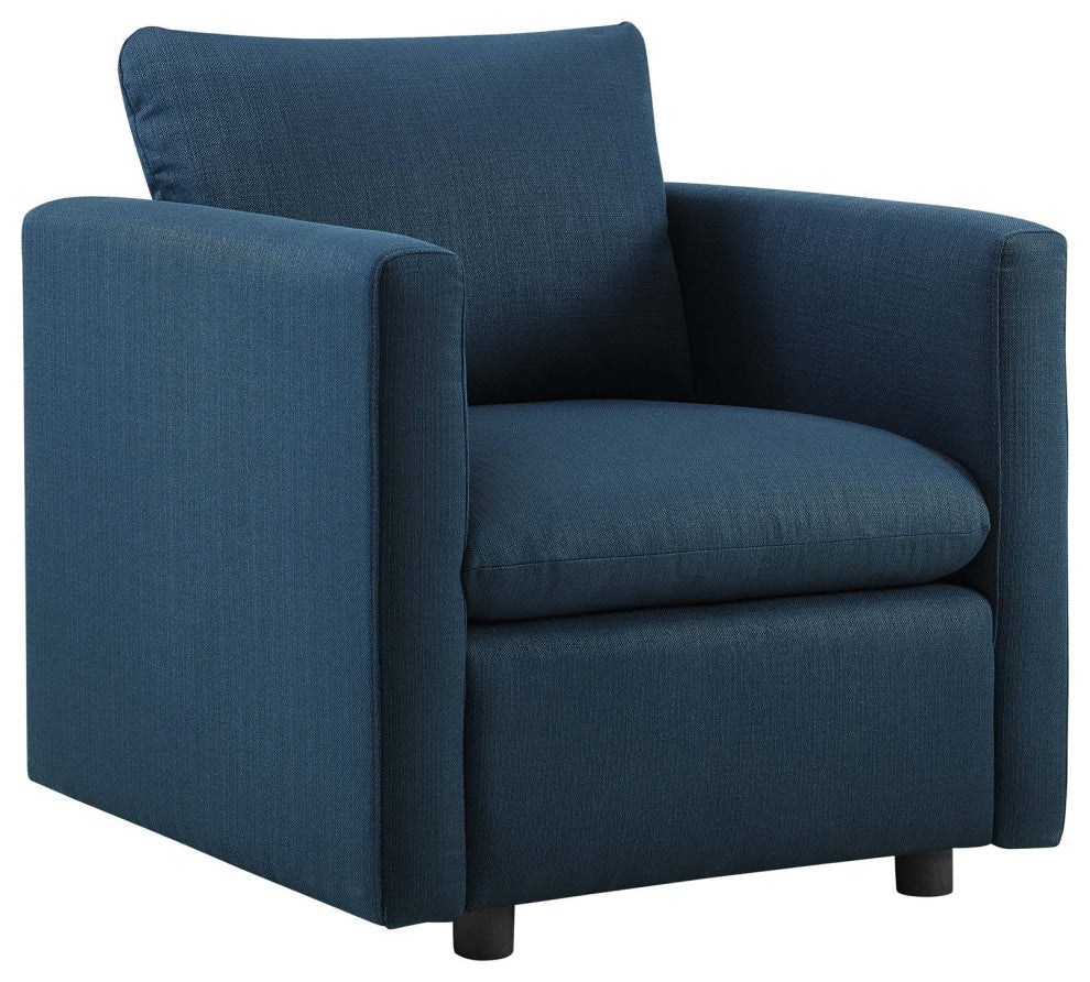 Activate Upholstered Fabric Armchair, Azure