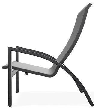 Kendall Sling Stackable Outdoor Lounge Chair, Augustine Shadow/Black