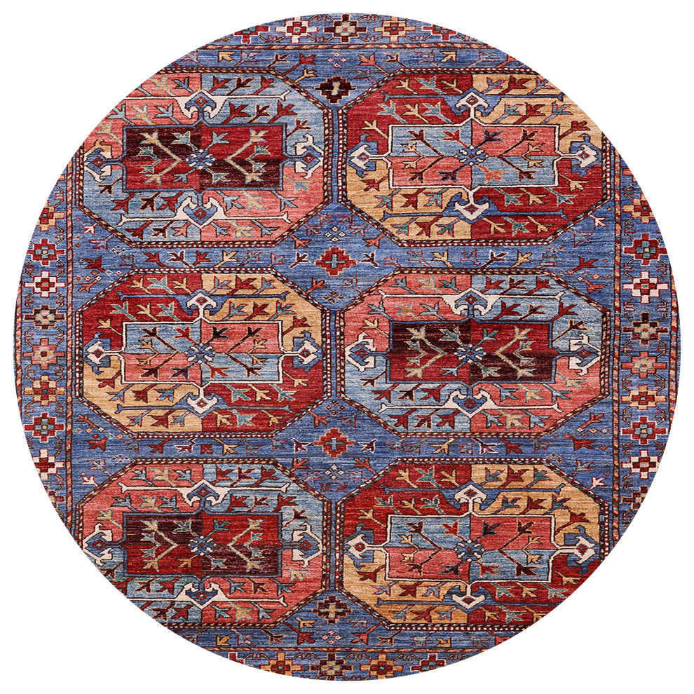 Ahgly Company Indoor Round Mid-Century Modern Area Rugs, 4' Round