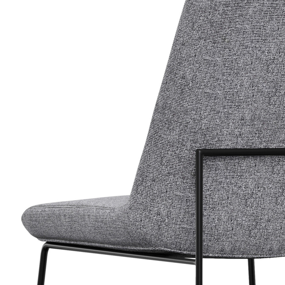 Corina Dining Chair (Set of 2) in Grey Linen Look Fabric