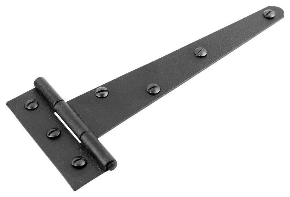 3 T Strap Door Hinge Black RSF Black Iron Light Duty 7" |