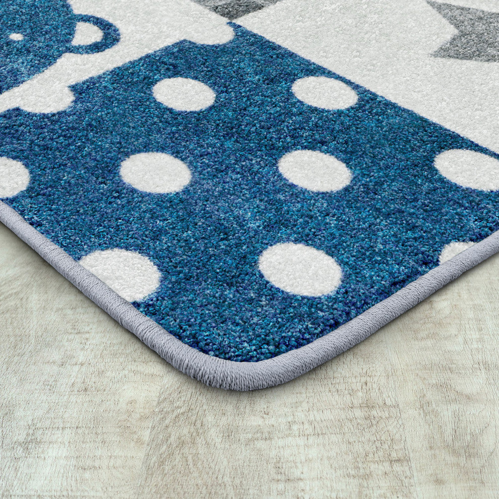 Patchwork Boy 5'4" x 7'8" area rug in color Blue Skies