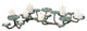 Aluminum 18 Candle Blossom Candelabra Pillar Votive Tea Light
