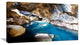 "Cave With Geothermal Hot Water" Modern Beach Canvas Art Print, 40"x20"
