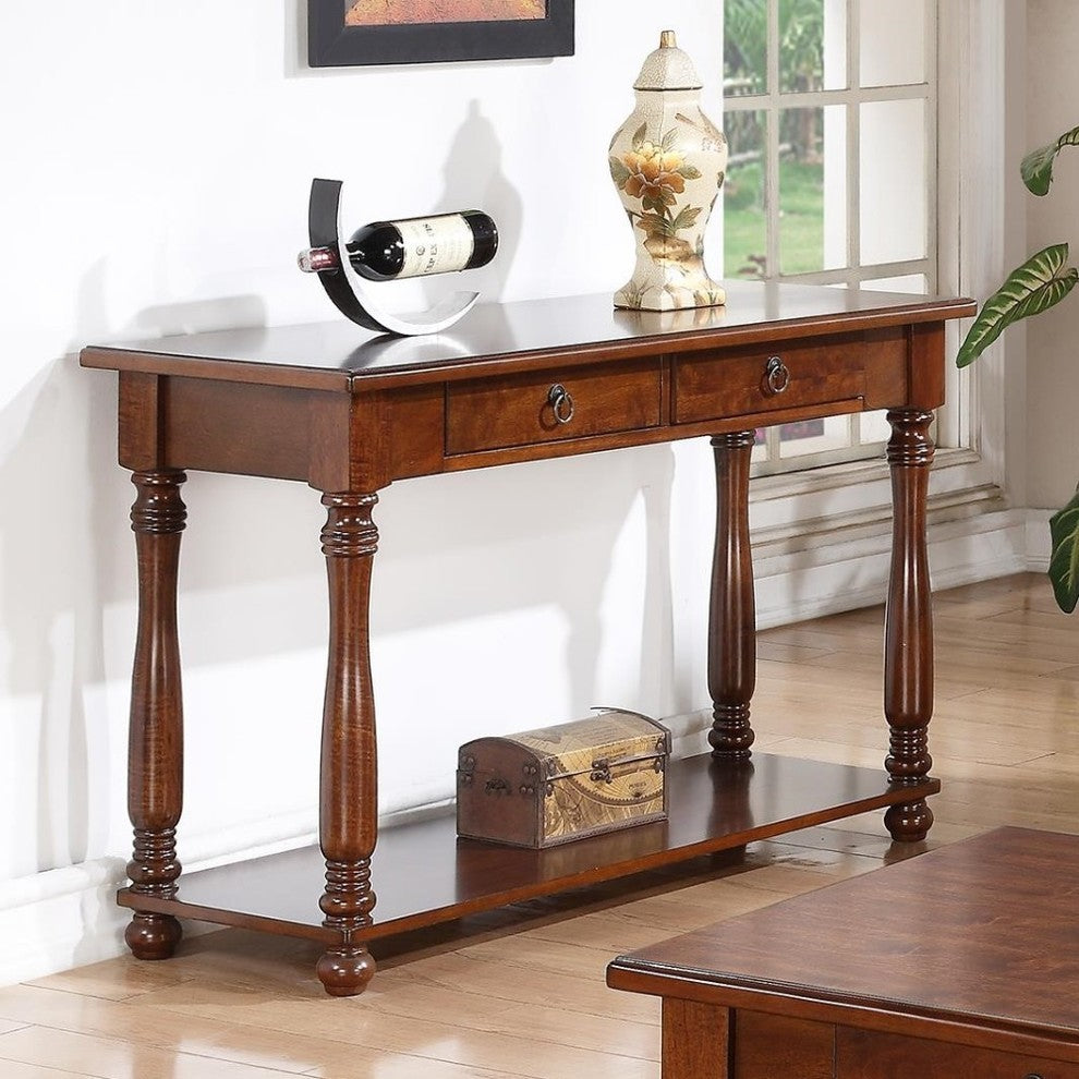Wooden Console Table, Brown