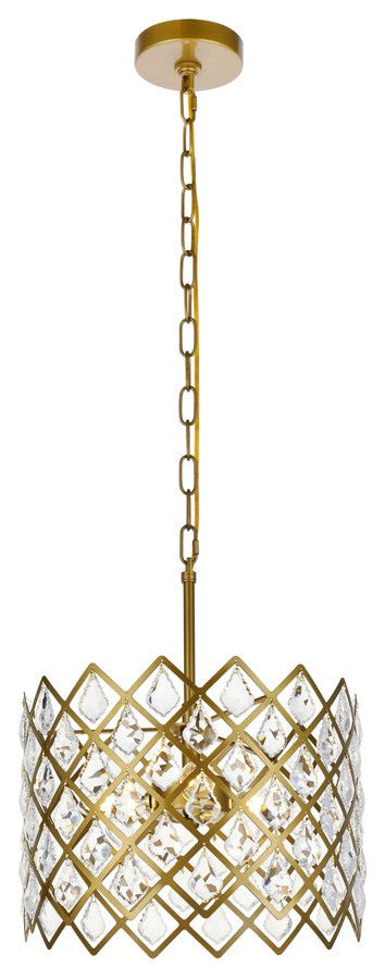 Elegant Lighting Lyla 3-Light Pendant Brass