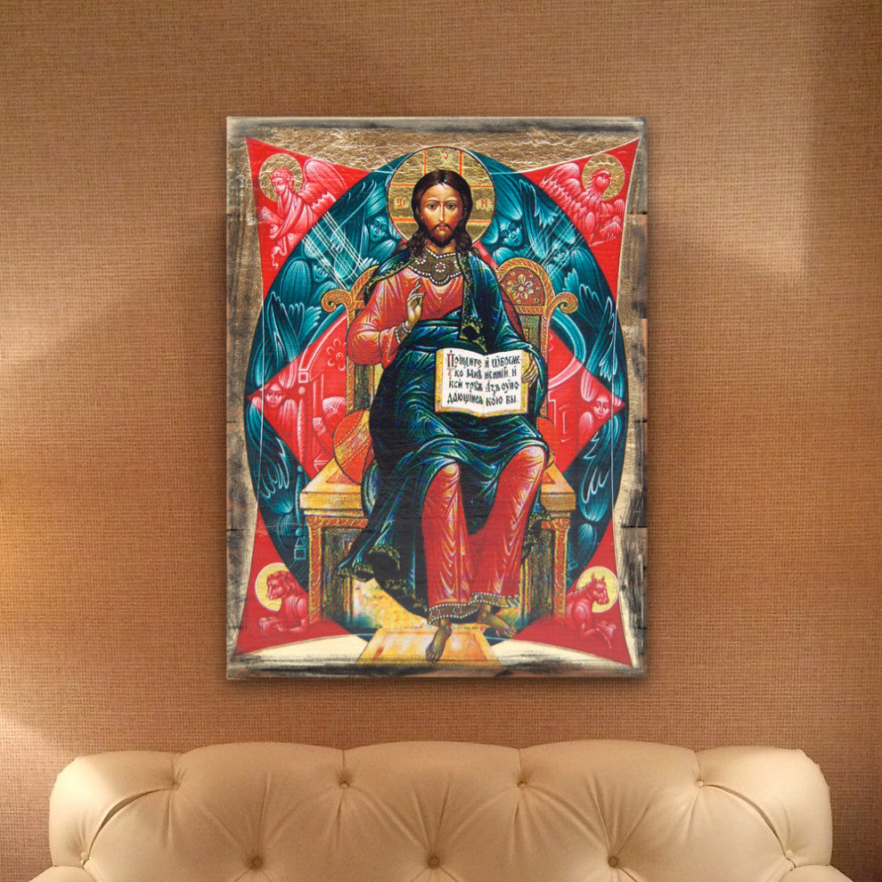 Icon Wooden Jesus Icon Wall Decor, 16 Inch
