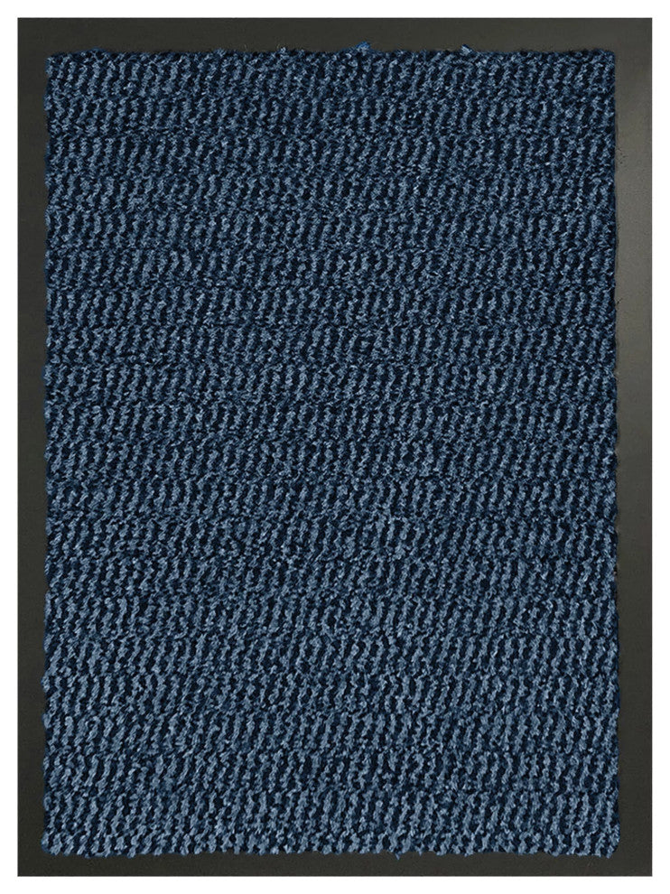 Indoor Large Door Mat Lisa 48 L x 32 W Inch PP-PVC - Blue