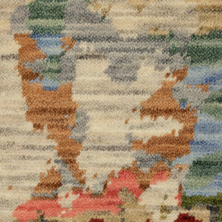 Saturn Melded Abstract Beige/Multi Wool Blend Area Rug Runner 2'6" x 12'