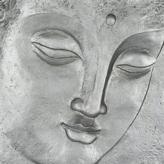 A Silver Buddha Plate Wall DÃ©cor