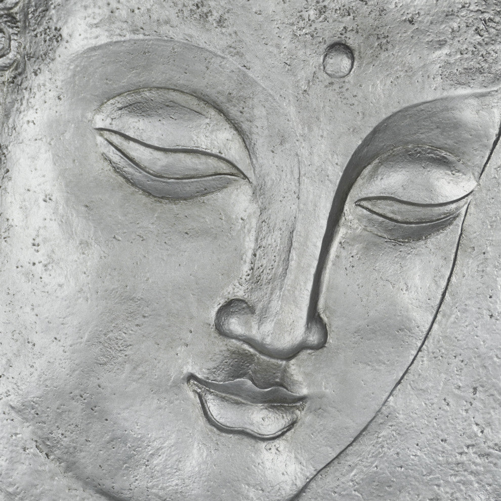 A Silver Buddha Plate Wall DÃ©cor