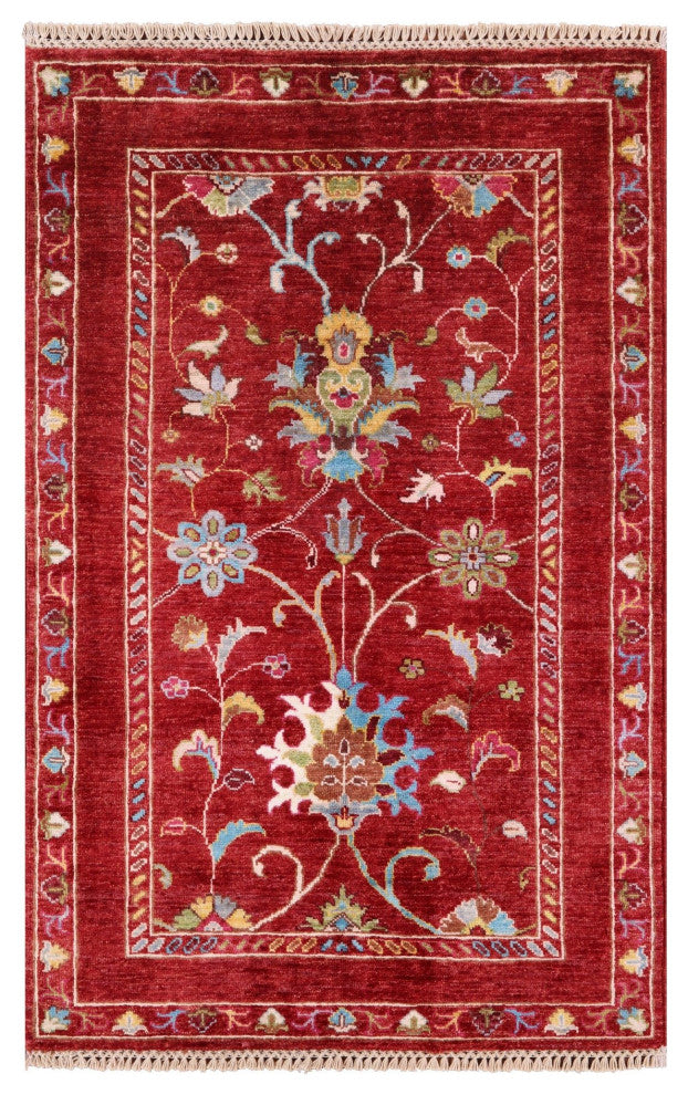 2' 9" X 4' 3" Handmade Persian Tabriz Wool Rug Q8422