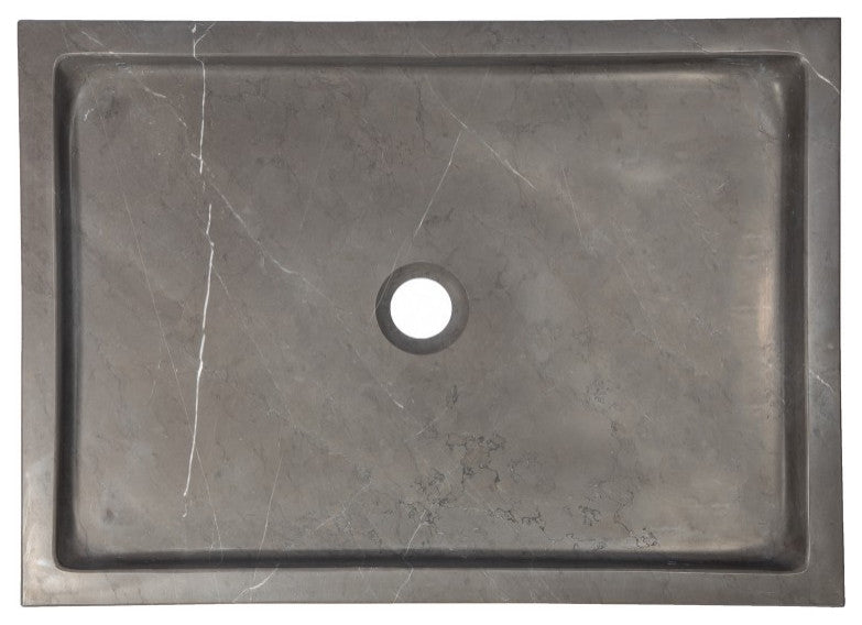 Eden Bath EB_S040PI-H Rectangular Vessel Sink - Pietra Grey Marble