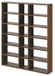 Modern Modular Thick Large Book And Display Shelves, Natural Walnut