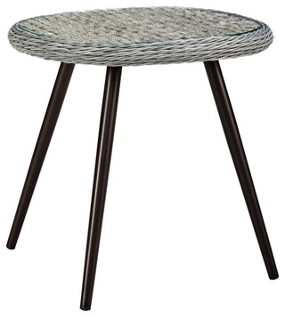 Endeavor 5Pc Outdoor Patio Loveseat Armchair Coffee Table Set EEI3178GRYGRYSET