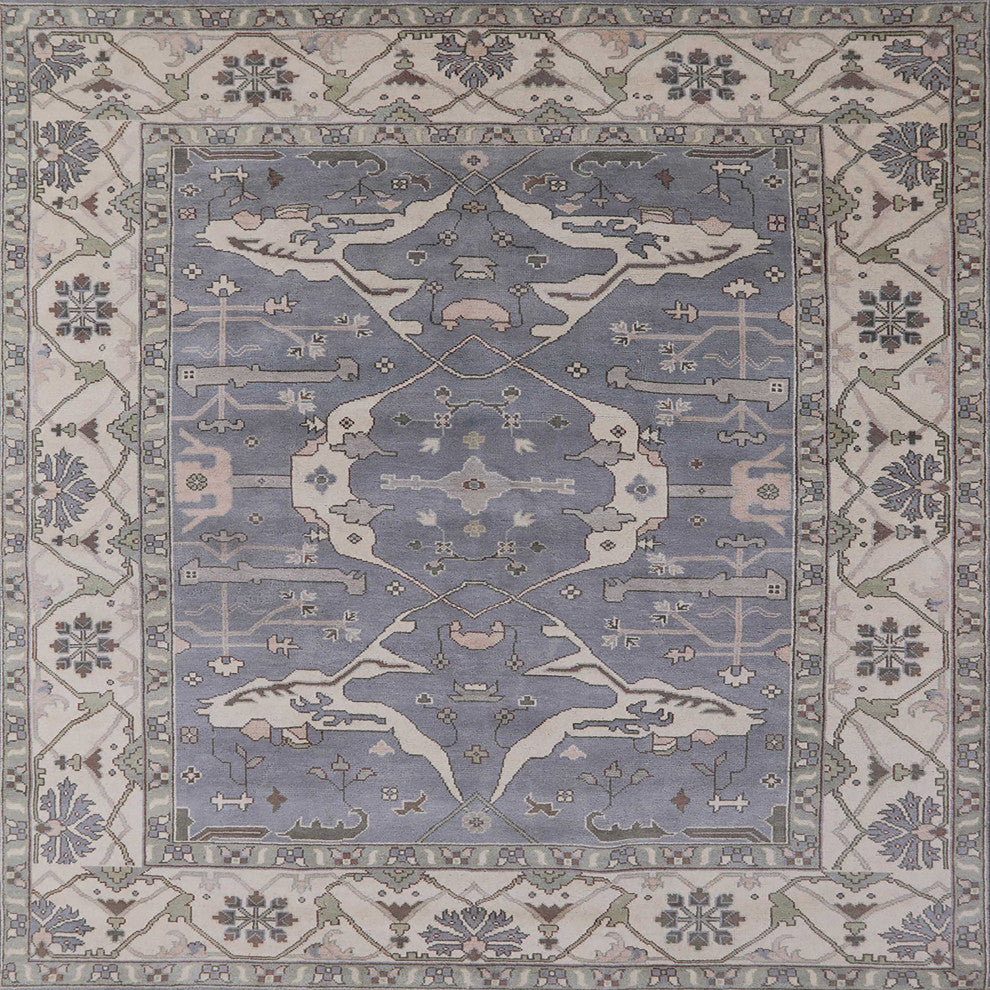 Ahgly Company Indoor Square Mid-Century Modern Area Rugs, 8' Square