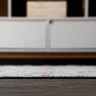 Modern Persian Vintage Light Grey/Red 5' x 8' Area Rug