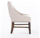 GDF Studio Claudia Contemporary Upholstered Dining Chairs, Set of 2, Natural/Brown