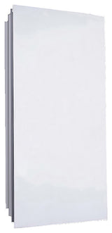 Euroline Medicine Cabinet, 16"x36", Polished Edge, Partially Recessed
