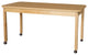 Mobile Rectangle High Pressure Laminate Table with Hardwood Legs, 26"
