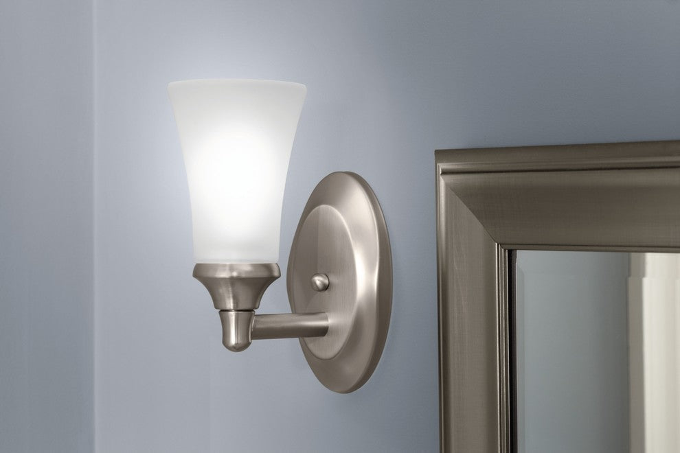 Moen YB2861BN Brushed Nickel Eva One-Globe Bath Light Fixture