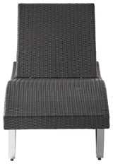 GDF Studio Manuela Outdoor Single Multibrown Wicker Chaise Lounge Chair