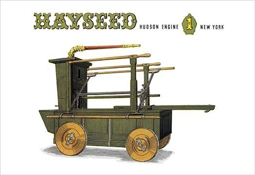 Hayseed: Hudson Engine 1 New York - Gallery Wrapped Canvas Art 28" x 42"