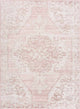 Hauteloom Snead Area Rug, Pale Pink/Plum/Peach, 3'11"x5'7"