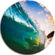 Ocean Wave At Sunset, Photography Disc Metal Wall Art, 36"