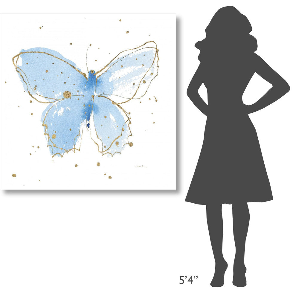 "Gilded Butterflies III" Digital Paper Print by Shirley Novak, 42"x42"