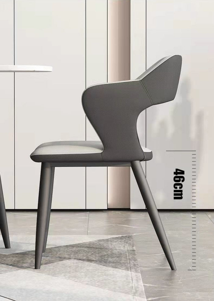 Modern Minimalist Red Backrest Desk Chair, Gray