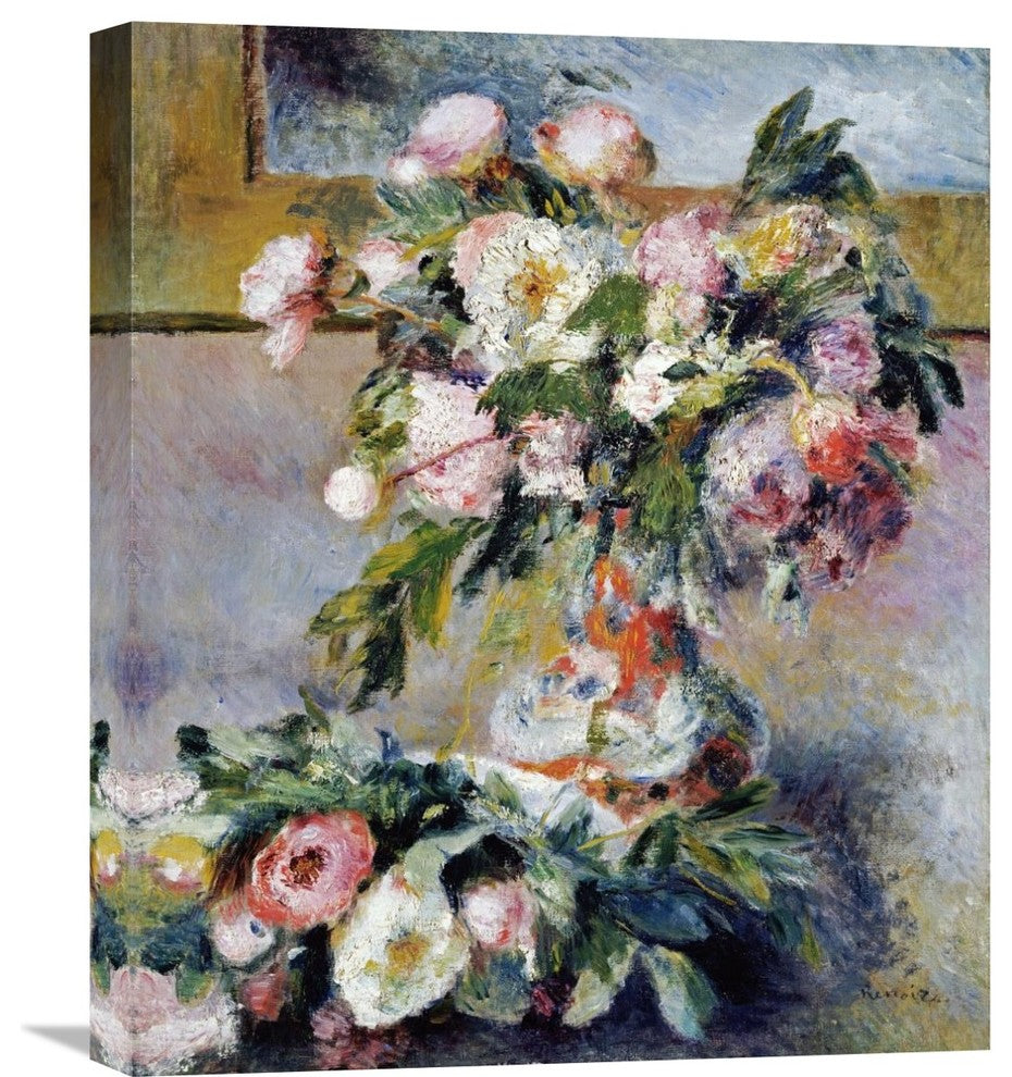 "Peonies" Stretched Canvas Giclee by Pierre-Auguste Renoir, 18"x22"
